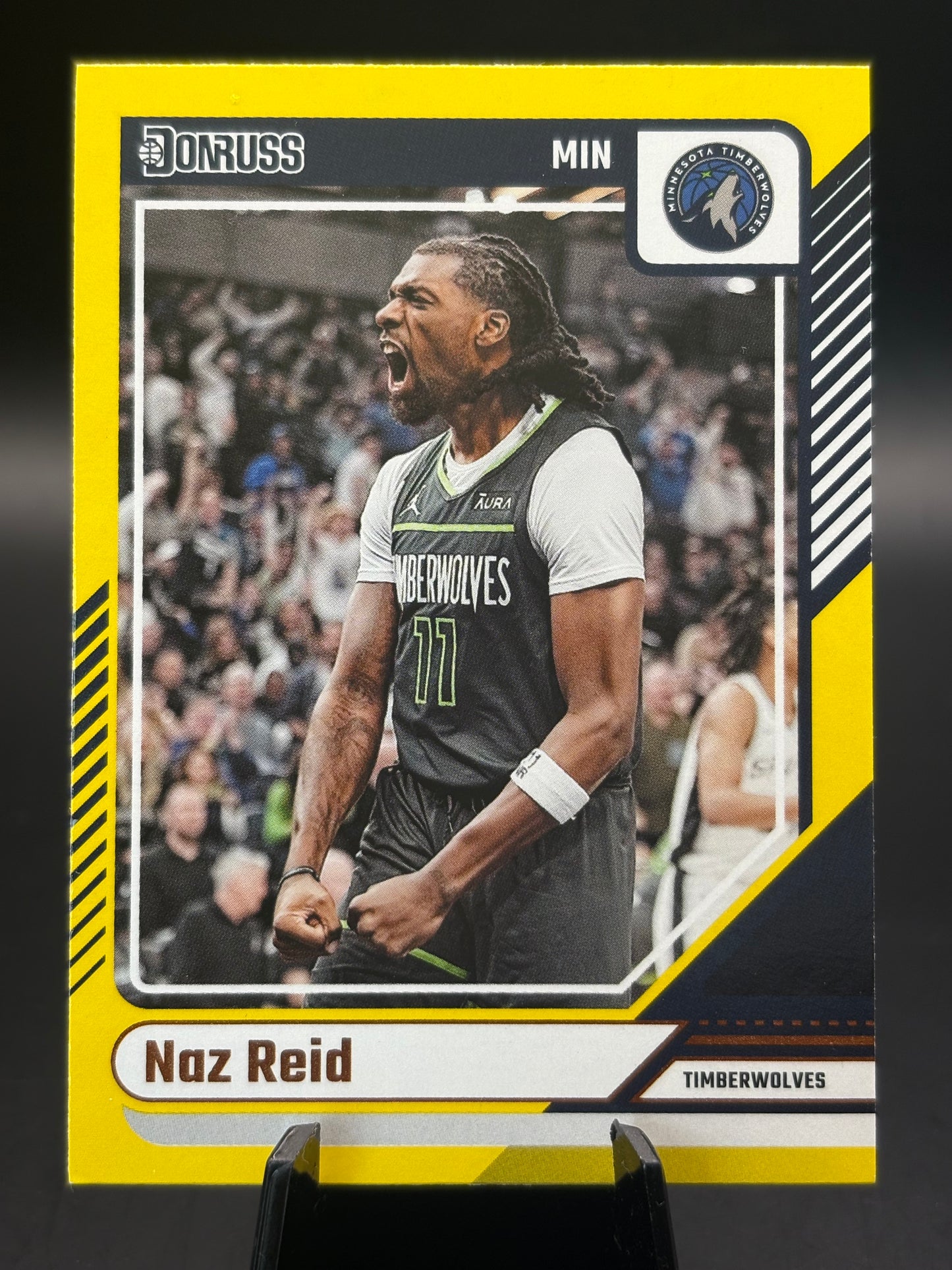 2024-25 Panini Donruss #121 Naz Reid Yellow Flood