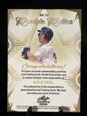 2023 Leaf Trinity #RR-32 Kyle Teel Mega Box Rookie Relics