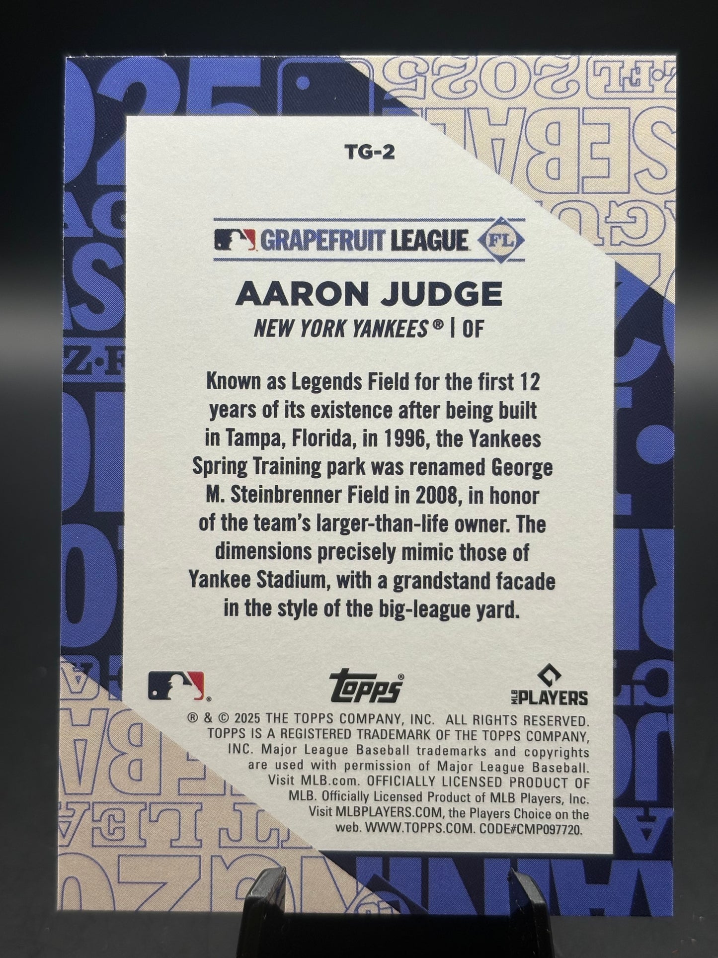 2025 Topps Grapefruit League #TG-2 Aaron Judge