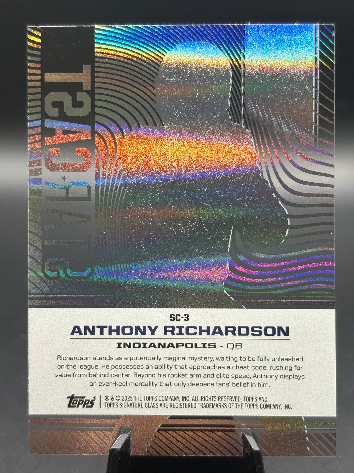 2024 Topps Signature Class #SC-3 Anthony Richardson Star Cast SP