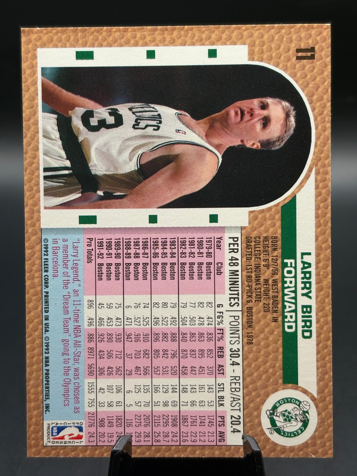 1992-93 Fleer #11 Larry Bird