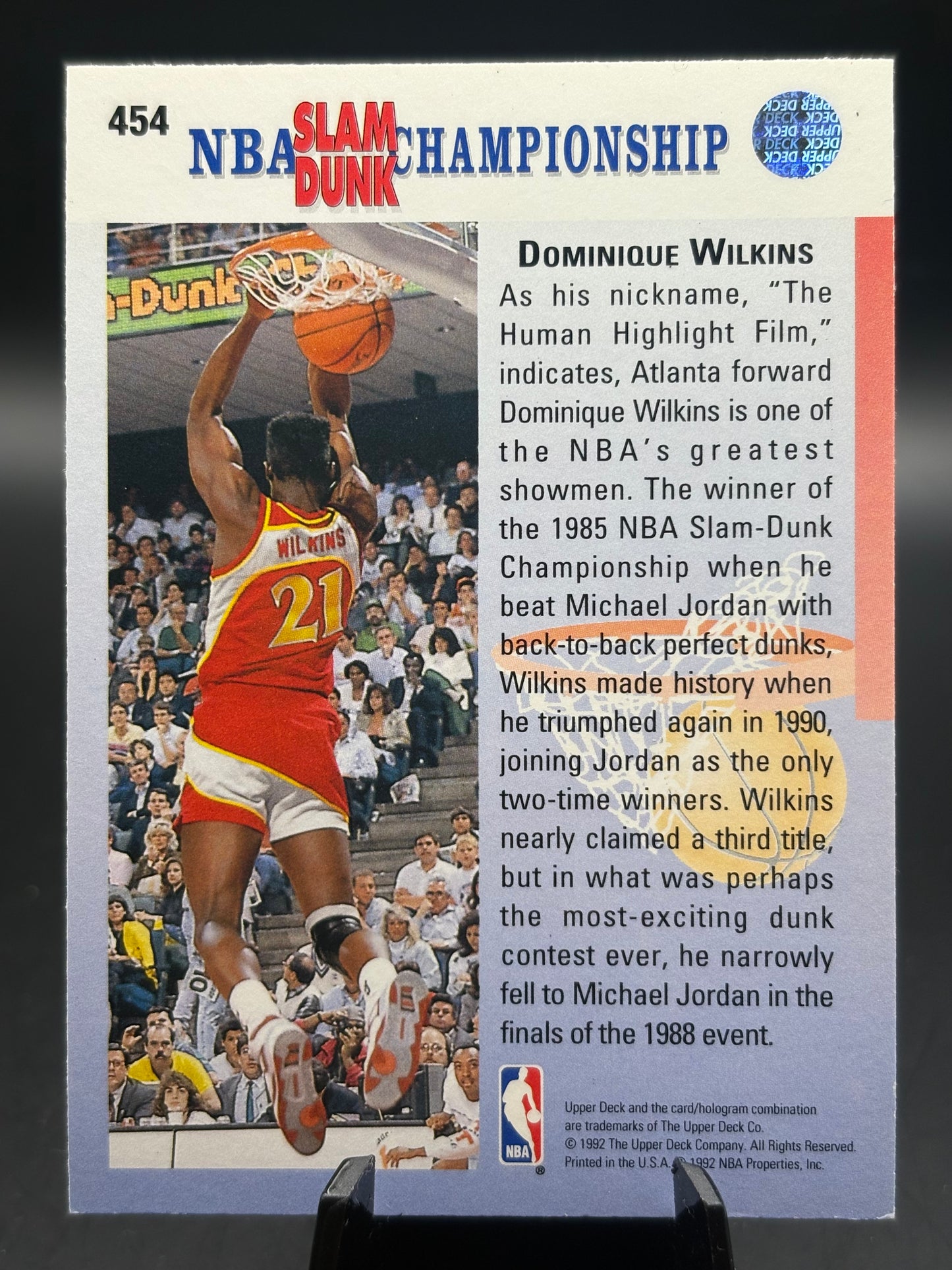 1992 Upper Deck # 454 Dominique Wilkins
