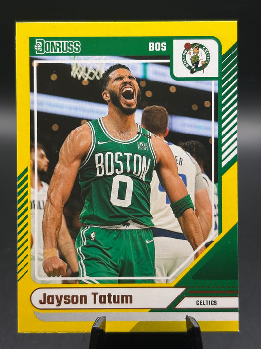 2024 Panini Donruss Yellow Flood #49 Jayson Tatum