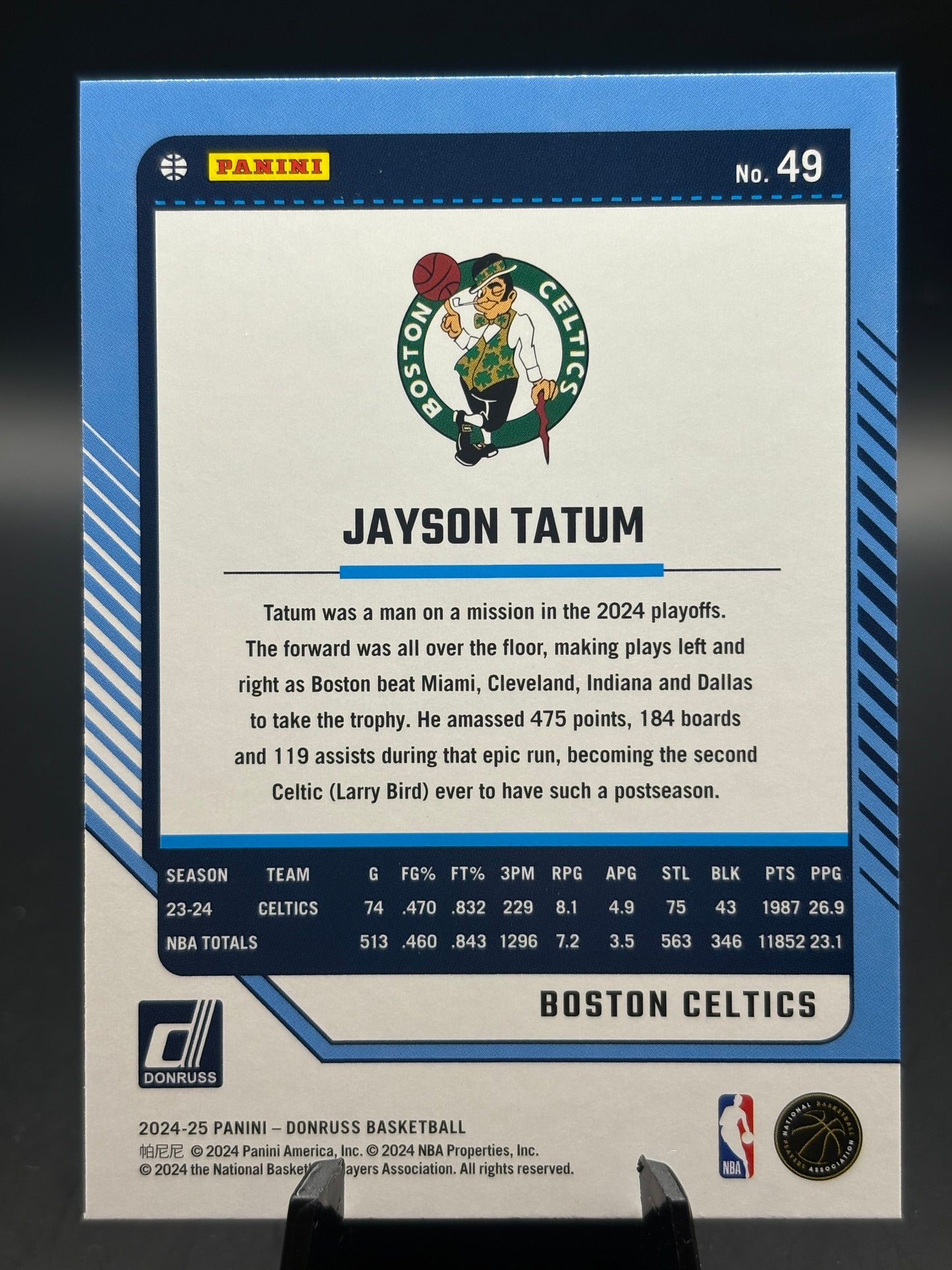 2024 Panini Donruss Yellow Flood #49 Jayson Tatum