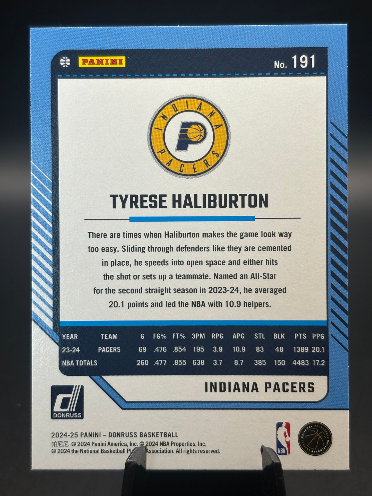2024-25 Donruss #191 Tyrese Haliburton Yellow Flood