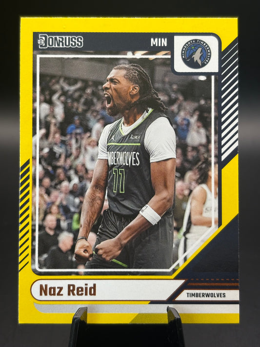 2024-25 Panini Donruss #121 Naz Reid Yellow Flood