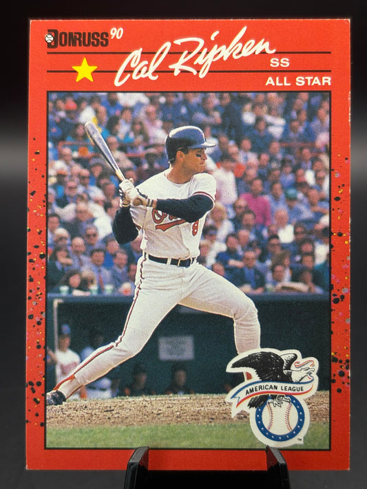 1990 Donruss #676 Cal Ripken All Star (No Dot After Inc Error)