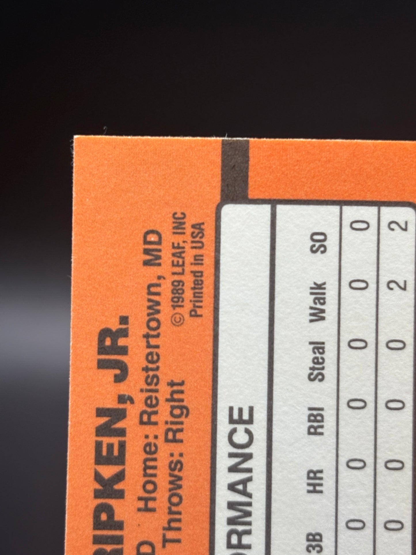 1990 Donruss #676 Cal Ripken All Star (No Dot After Inc Error)