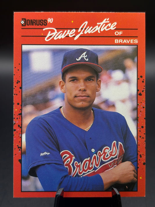 1990 Donruss #704 David Justice (No Do After Inc Error)